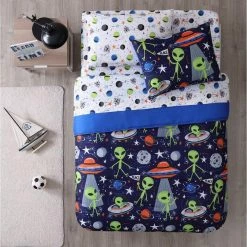 Cheapest 👍 Best Pirce 😀 Kute Kids Alex the Alien 5-Piece Twin Bedding Set by Morgan Home 🔔 🛒 -Becky Cameron Shop morgan home kids bedding sets m671043 4f 1000