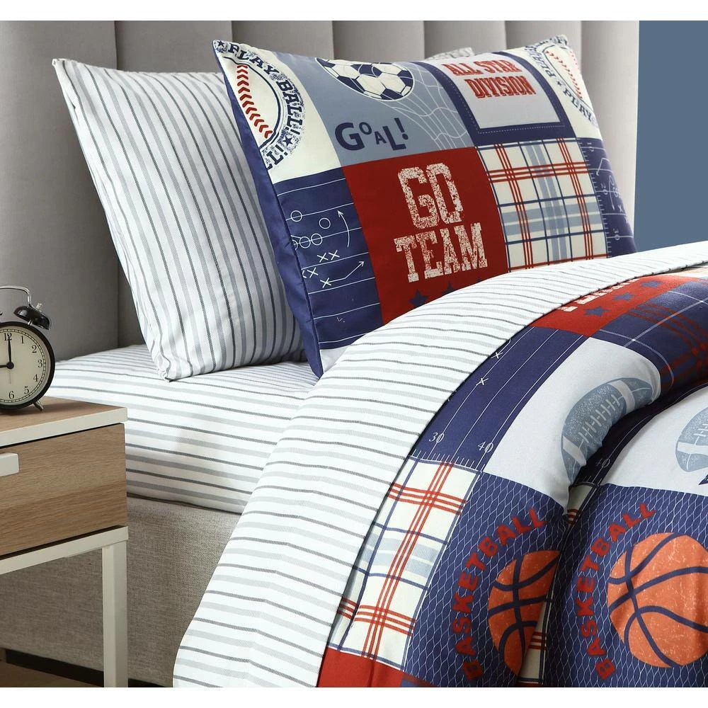 Flash Sale 👍 Deals 😀 Kute Kids Sports Dreams 5-Piece Twin Bedding Set by Morgan Home 🥰 🤩 4 Flash Sale 👍 Deals 😀 Kute Kids Sports Dreams 5-Piece Twin Bedding Set by Morgan Home 🥰 🤩 - Image 4