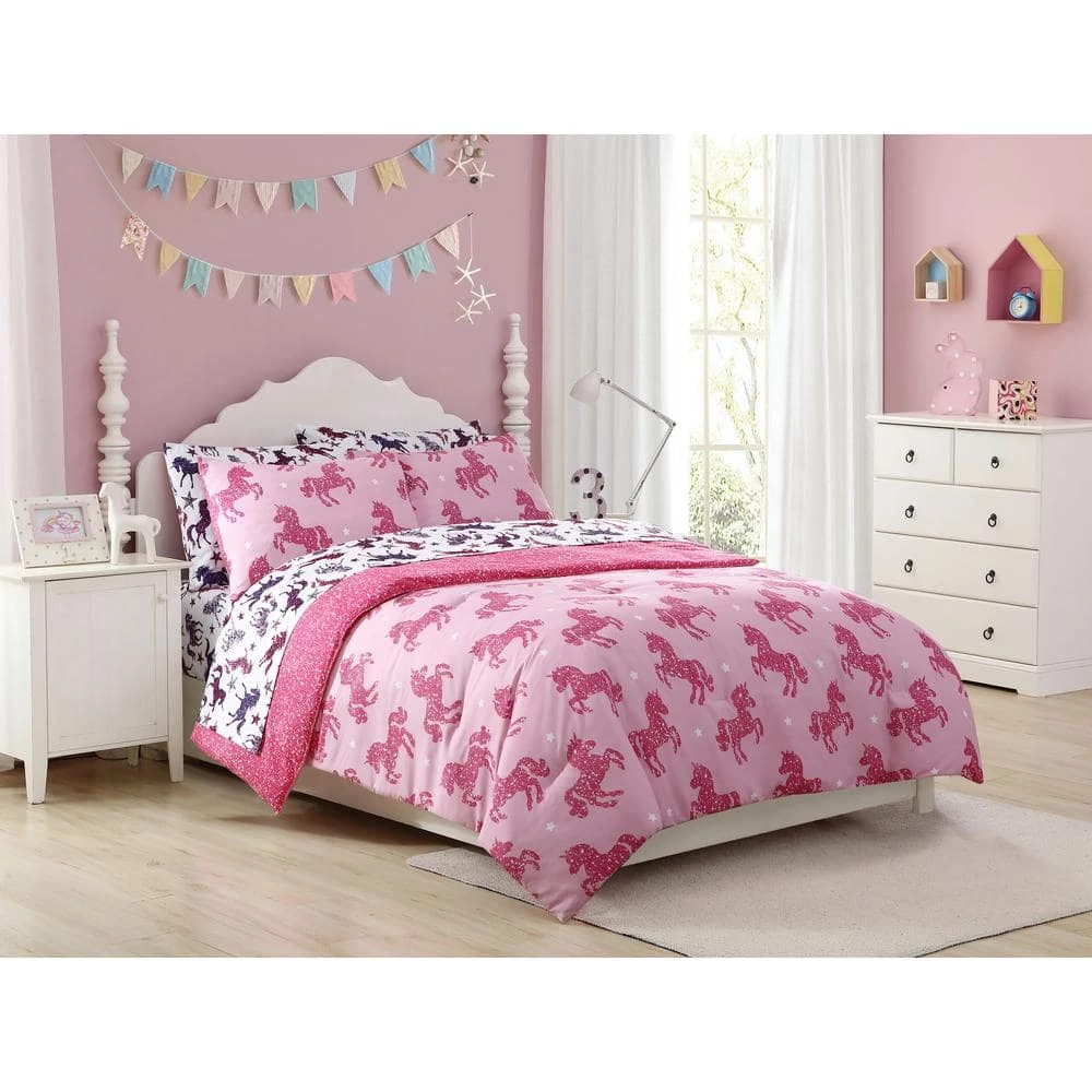 Cheap ๐ Best reviews of ๐ฏ Kute Kids Pink Unicorn Sparkle 7-Piece Full Bedding Set by Morgan Home ๐คฉ ๐ 2 Cheap ๐ Best reviews of ๐ฏ Kute Kids Pink Unicorn Sparkle 7-Piece Full Bedding Set by Morgan Home ๐คฉ ๐ - Image 2