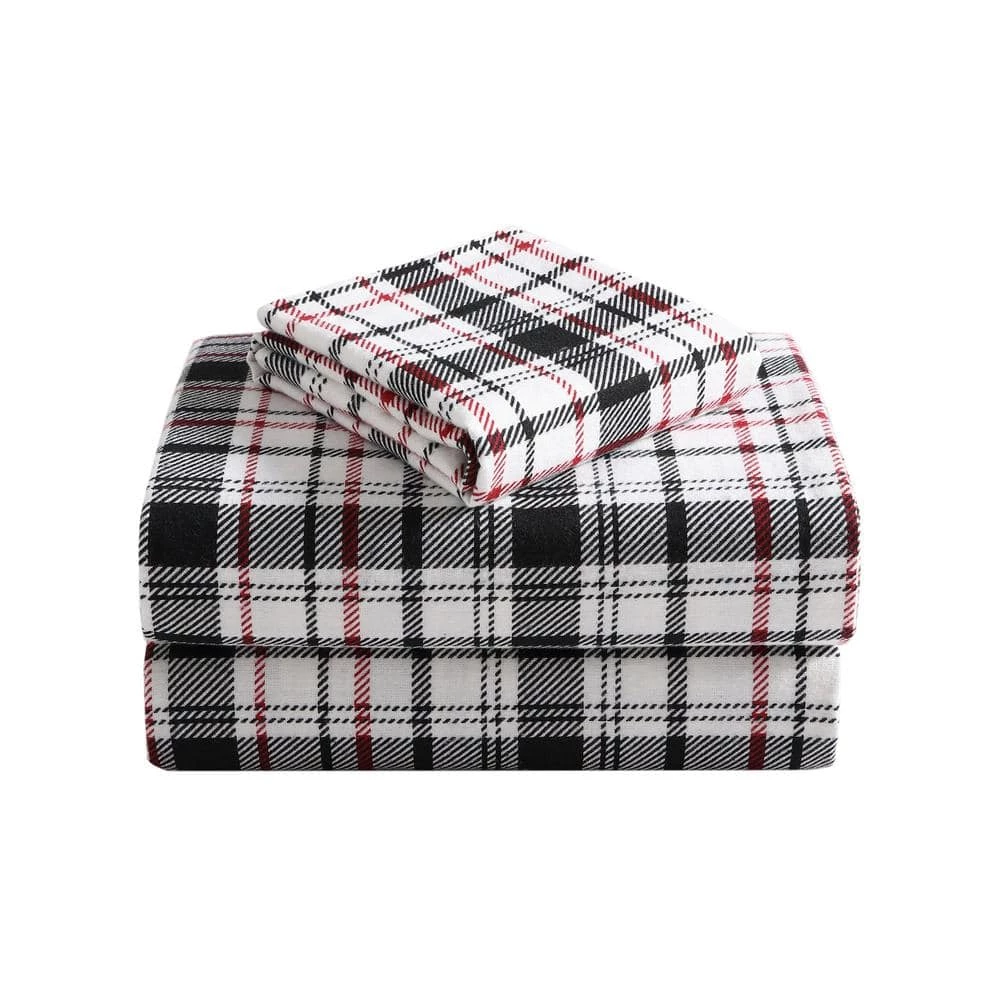 Deals โค๏ธ Discount ๐ฅฐ Geraldine 100% Cotton Black/Red Flannel King Sheet Set by Morgan Home ๐ ๐คฉ 2 Deals โค๏ธ Discount ๐ฅฐ Geraldine 100% Cotton Black/Red Flannel King Sheet Set by Morgan Home ๐ ๐คฉ - Image 2