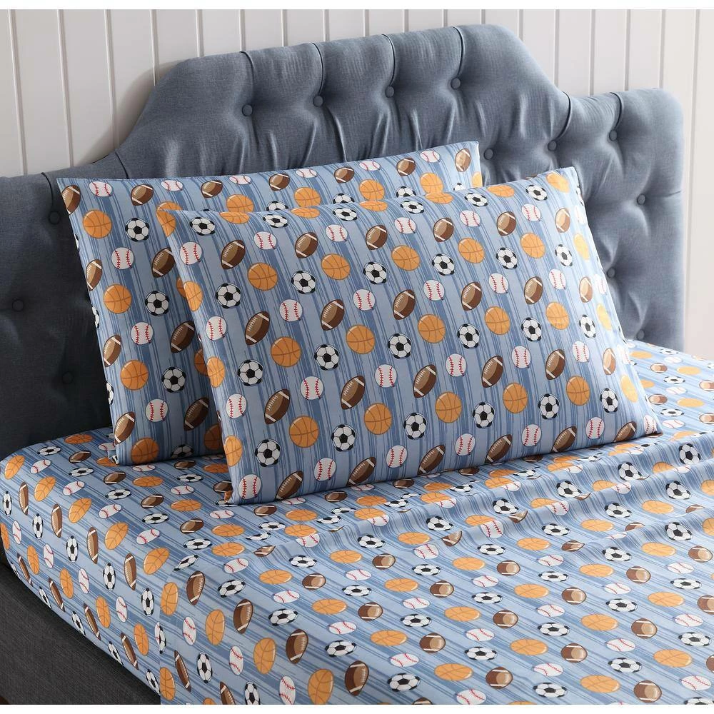 Outlet ๐ Flash Sale โ Kute Kids Sports Stripes Blue Toddler Sheet Set by Morgan Home โค๏ธ ๐คฉ 2 Outlet ๐ Flash Sale โ Kute Kids Sports Stripes Blue Toddler Sheet Set by Morgan Home โค๏ธ ๐คฉ - Image 2