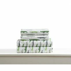 Outlet 😍 Budget ⭐ Kute Kids Gators Green Toddler Sheet Set by Morgan Home 😀 🛒 -Becky Cameron Shop morgan home toddler bedding sets m642968 1f 1000
