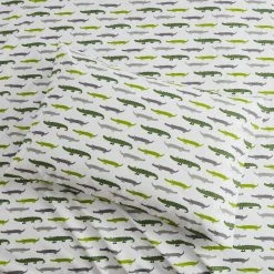 Outlet 😍 Budget ⭐ Kute Kids Gators Green Toddler Sheet Set by Morgan Home 😀 🛒 -Becky Cameron Shop morgan home toddler bedding sets m642968 4f 1000