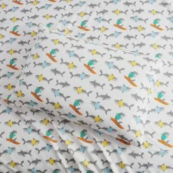 Deals 🛒 Discount 😀 Kute Kids Swim Surfin Grey Toddler Sheet Set by Morgan Home 🔥 ⭐ -Becky Cameron Shop morgan home toddler bedding sets m643002 4f 1000