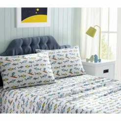 Deals 🛒 Discount 😀 Kute Kids Swim Surfin Grey Toddler Sheet Set by Morgan Home 🔥 ⭐