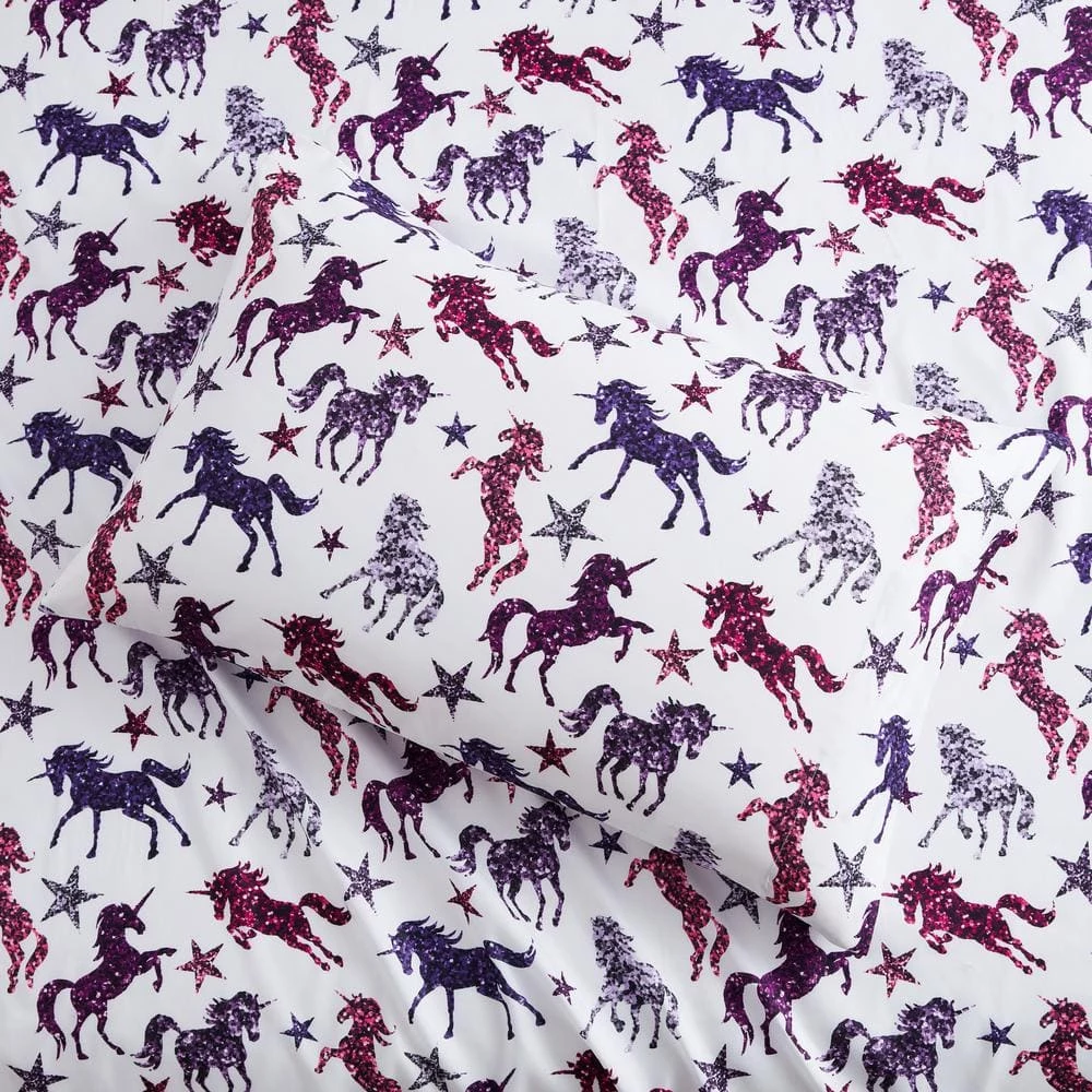 New ๐ฅ Best deal ๐งจ Kute Kids Glitter Unicorn Purple Toddler Sheet Set by Morgan Home ๐ฅฐ ๐ฅฐ 2 New ๐ฅ Best deal ๐งจ Kute Kids Glitter Unicorn Purple Toddler Sheet Set by Morgan Home ๐ฅฐ ๐ฅฐ - Image 2