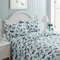 New ๐ Deals ๐งจ Kute Kids Glitter Unicorn Aqua Full Sheet Set by Morgan Home ๐ ๐ฏ