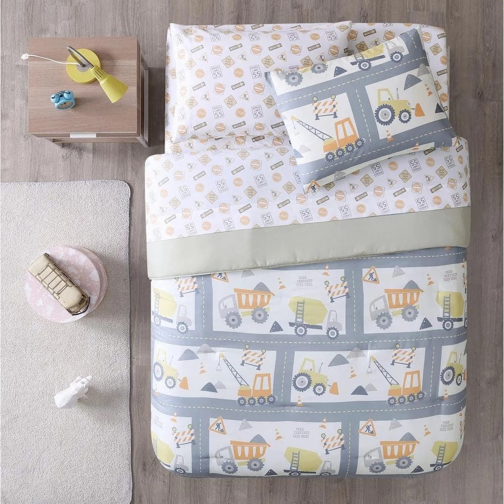 Deals ✔️ Deals ⭐ Kute Kids Construction Trucks 5-Piece Bedding Set Toddler by Morgan Home 🧨 🧨 3 Deals ✔️ Deals ⭐ Kute Kids Construction Trucks 5-Piece Bedding Set Toddler by Morgan Home 🧨 🧨 - Image 3