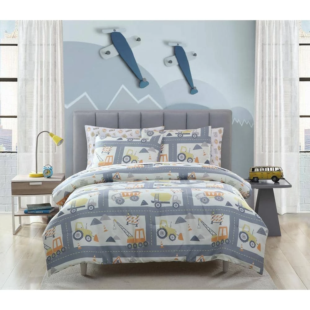 Deals ✔️ Deals ⭐ Kute Kids Construction Trucks 5-Piece Bedding Set Toddler by Morgan Home 🧨 🧨 1 Deals ✔️ Deals ⭐ Kute Kids Construction Trucks 5-Piece Bedding Set Toddler by Morgan Home 🧨 🧨
