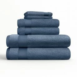 New ✨ Discount 🎁 6-Piece Navy Ultra Soft Cotton Bath Towel Set by Becky Cameron 😀 🎉 -Becky Cameron Shop navy becky cameron bath towels ih to520 6pk na 1f 1000
