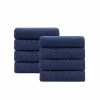 Best Sale 🌟 Brand new ✨ Gracious 8-Pieces Navy Turkish Cotton Hand Towels by Enchante Home 🔥 🔔