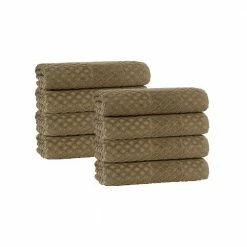 Best Sale ⌛ Deals 🥰 Glossy 8 pcs Olive Turkish Cotton Hand Towels by Enchante Home 😉 ⌛
