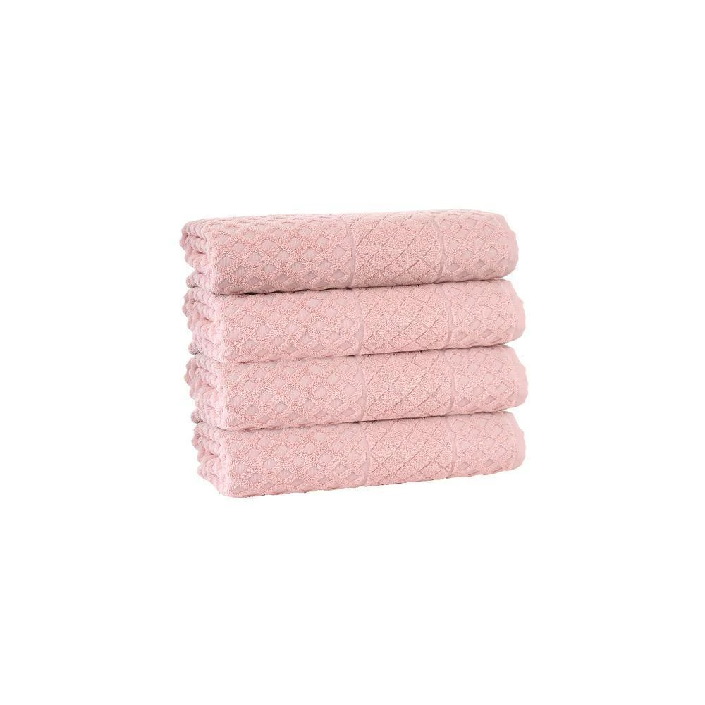 New ๐ฏ Outlet ๐ Glossy 4 pcs Peach Turkish Cotton Hand Towels by Enchante Home ๐ ๐ฅ 1 New ๐ฏ Outlet ๐ Glossy 4 pcs Peach Turkish Cotton Hand Towels by Enchante Home ๐ ๐ฅ