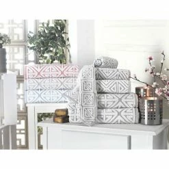 Budget ⭐ Budget 👍 Glamour 8 pcs Pink Turkish Cotton Wash Towels by Enchante Home 🎁 🤩 -Becky Cameron Shop pink enchante home bath towels glmr8wpnk 31 1000