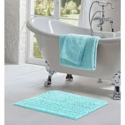 Brand new 🎁 Coupon 👍 Non-Slip Butter Chenille 27 in. x 45 in. Blue Polyester Rectangle Bath Mat by Laura Ashley ⭐ ❤️ 15 Brand new 🎁 Coupon 👍 Non-Slip Butter Chenille 27 in. x 45 in. Blue Polyester Rectangle Bath Mat by Laura Ashley ⭐ ❤️ -Becky Cameron Shop seaspray blue laura ashley bathroom rugs bath mats lab017891 31 1000