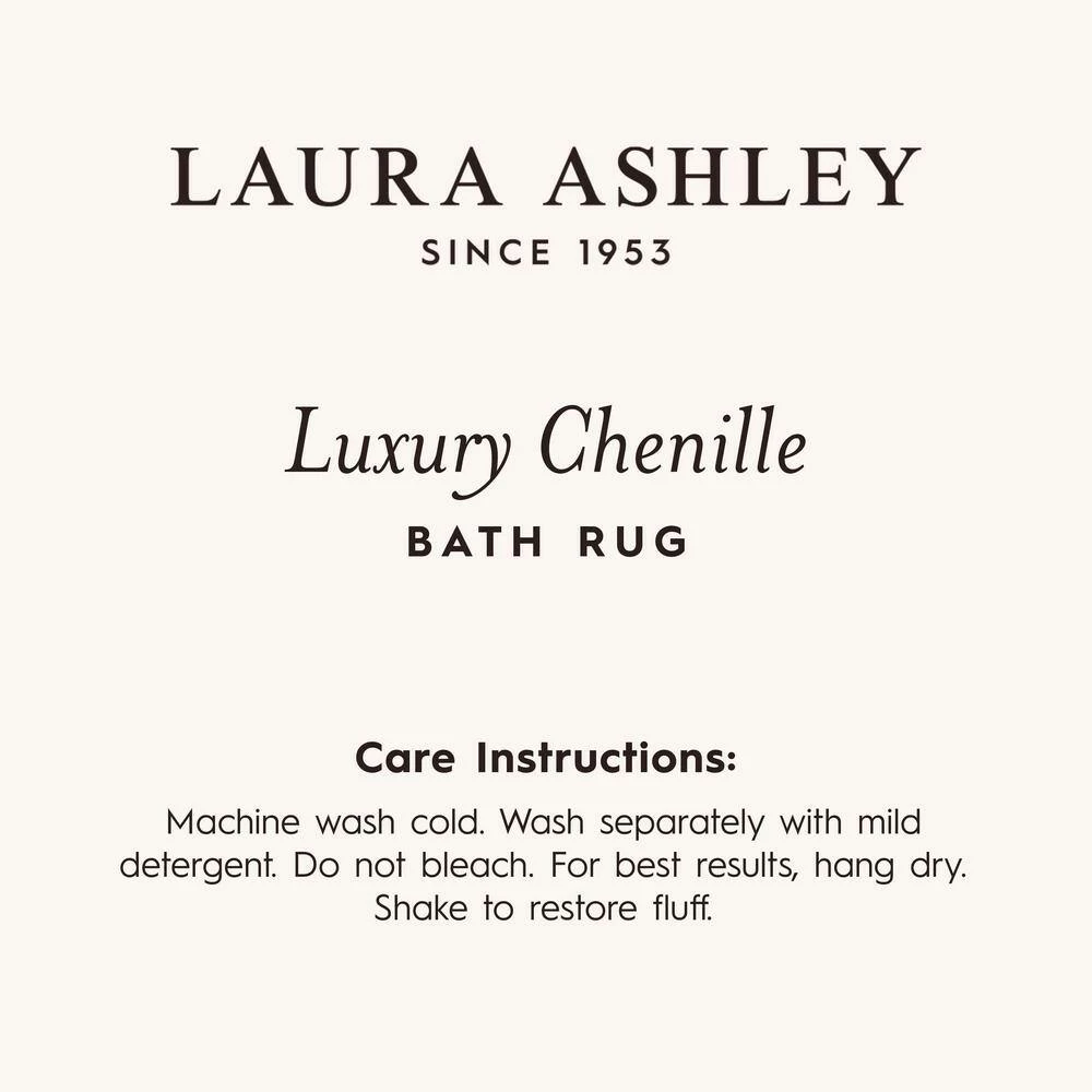 Brand new 🎁 Coupon 👍 Non-Slip Butter Chenille 27 in. x 45 in. Blue Polyester Rectangle Bath Mat by Laura Ashley ⭐ ❤️ 6 Brand new 🎁 Coupon 👍 Non-Slip Butter Chenille 27 in. x 45 in. Blue Polyester Rectangle Bath Mat by Laura Ashley ⭐ ❤️ - Image 6