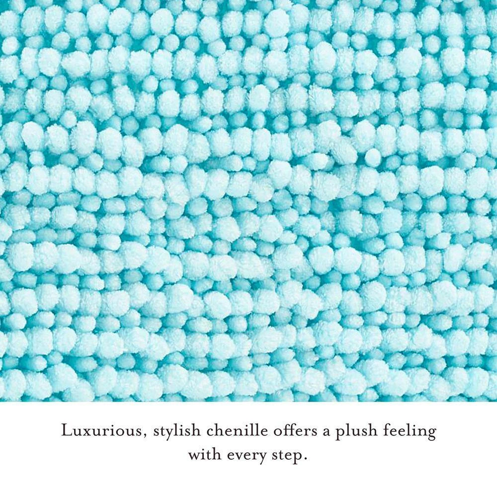 Brand new 🎁 Coupon 👍 Non-Slip Butter Chenille 27 in. x 45 in. Blue Polyester Rectangle Bath Mat by Laura Ashley ⭐ ❤️ 7 Brand new 🎁 Coupon 👍 Non-Slip Butter Chenille 27 in. x 45 in. Blue Polyester Rectangle Bath Mat by Laura Ashley ⭐ ❤️ - Image 7