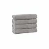 Wholesale 👏 Best deal 🌟 Ela 4 pcs Silver Turkish Cotton Hand Towels by Enchante Home 🔔 😉