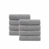Brand new 🧨 Buy 🎉 Gracious 8-Pieces Silver Turkish Cotton Hand Towels by Enchante Home ⭐ 🛒