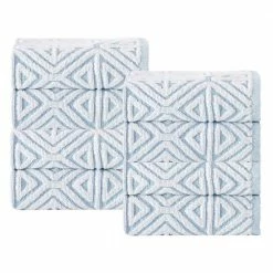 Coupon 🧨 Wholesale 🎉 Glamour 8 pcs Turquoise Turkish Cotton Wash Towels by Enchante Home 🥰 🔔