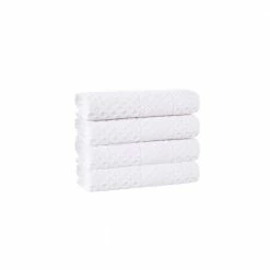 Best deal 🎉 Cheapest ⭐ Glossy 4 pcs White Turkish Cotton Hand Towels by Enchante Home 👍 🛒