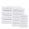 Deals ⭐ Wholesale 👏 Gracious 16-Pieces White Turkish cotton Towel Set by Enchante Home ✔️ 👍
