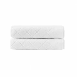 Best Pirce ⌛ Flash Sale 😀 Gracious 2-Pieces White Turkish Cotton Bath Towels by Enchante Home 😀 🛒
