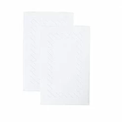 New ✔️ Buy 👍 Gracious 2-Pieces White Turkish Cotton Bath Mats by Enchante Home 🎁 👍