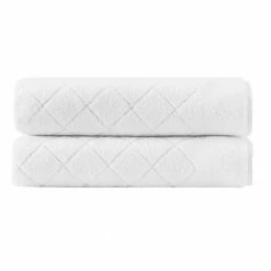 Deals ⭐ Flash Sale 🧨 Gracious 2-Pieces White Turkish Cotton Bath Sheets by Enchante Home 💯 😀