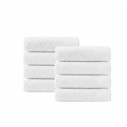Flash Sale ⭐ Wholesale ✔️ Gracious 8-Pieces White Turkish Cotton Hand Towels by Enchante Home ⌛ 🎉