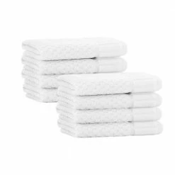Best Sale 😀 Best reviews of 🎉 Timaru 8 pcs White Turkish Cotton Wash Towels by Enchante Home 🔥 😍