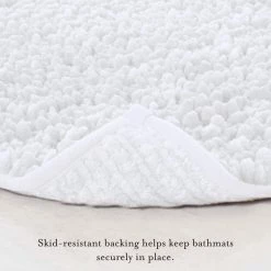 Discount 🔥 Outlet 👍 Butter Chenille 20 in. x 34 in. and 17 in. x 24 in. 2-Piece Bath Mat Set in White by Laura Ashley 🛒 🎁 -Becky Cameron Shop white laura ashley bathroom rugs bath mats laymb006951 1d 1000