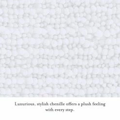 Discount 🔥 Outlet 👍 Butter Chenille 20 in. x 34 in. and 17 in. x 24 in. 2-Piece Bath Mat Set in White by Laura Ashley 🛒 🎁 -Becky Cameron Shop white laura ashley bathroom rugs bath mats laymb006951 1f 1000