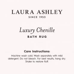 Discount 🔥 Outlet 👍 Butter Chenille 20 in. x 34 in. and 17 in. x 24 in. 2-Piece Bath Mat Set in White by Laura Ashley 🛒 🎁 -Becky Cameron Shop white laura ashley bathroom rugs bath mats laymb006951 fa 1000