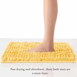 Best deal 🥰 Buy 👍 Butter Chenille Yellow 20 in. x 34 in. 2-Piece Set Bath Mat by Laura Ashley ⌛ 😀 -Becky Cameron Shop yellow laura ashley bathroom rugs bath mats laymb006130 c3 1000